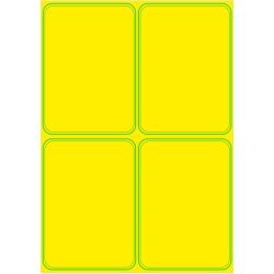 Papierschilder auf A4-Bogen DIN A6 gelb