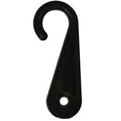 1.000 Ringhaken mit Loch aus Kunststoff "WIDE J-Hook" schwarz