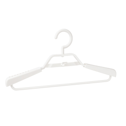 Kunststoff-Kleiderbügel weiß 38 bis 51cm verstellbar PBK02