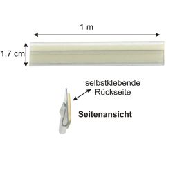 Klemmschienen Preisschildhalter selbstklebend 1m lang