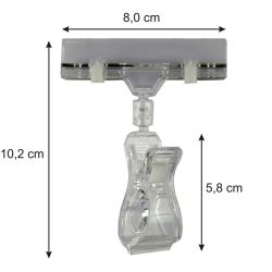 Kistenhalter Korbhalter "Clampholder PREMIUM" drehbar transparent