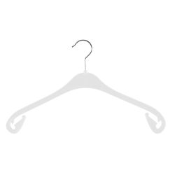 Kunststoff-Universalbügel Kleiderbügel mit Rockhaken NA 43cm weiß
