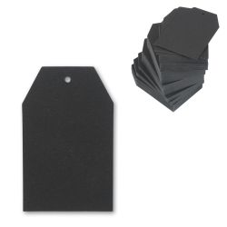 200 Kartonetiketten 40x80mm in Schwarz