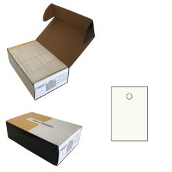 Kartonetiketten 35x45mm einzeln geschnitten orange