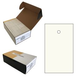 Kartonetiketten 35x60mm einzeln geschnitten altweiss  RESTPOSTEN