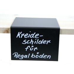 Kreideschild 3mm stark für Regalböden, Schreibfläche 140 x 100 mm