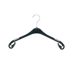 Kunststoff-Universalbügel 43cm Kleiderbügel mit Rockhaken NA43 schwarz