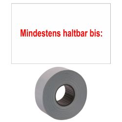 Etiketten rechteckig 26x16mm weiß "Mindestens haltbar bis" permanent