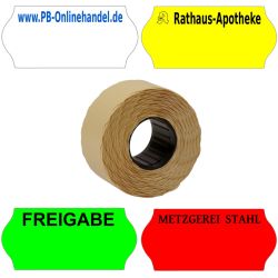 Preisetiketten 26x12mm mit IHREM Firmenlogo