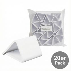 20x Regalbodenaufstecker PB für Stärke 1-10mm unbedruckt weiß