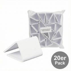 20x Regalbodenaufstecker PB für Stärke 5-20mm unbedruckt weiß