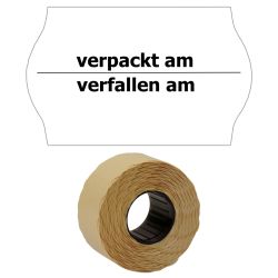 Etiketten 26x16mm weiss "Verpackt am / Verfallen am" permanent