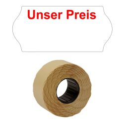 Preisetiketten 26x12mm weiss "Unser Preis" permanent