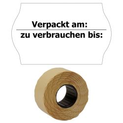 Etiketten 26x16mm weiss "Verpackt am / Zu verbrauchen bis" permanent