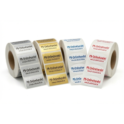 Werbeetiketten auf Rolle Etikettenform WELLENRAND