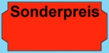 Preisetiketten 26x12mm leuchtrot Sonderpreis