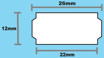 Signalschilder Etiketten Preisetiketten 26x12mm